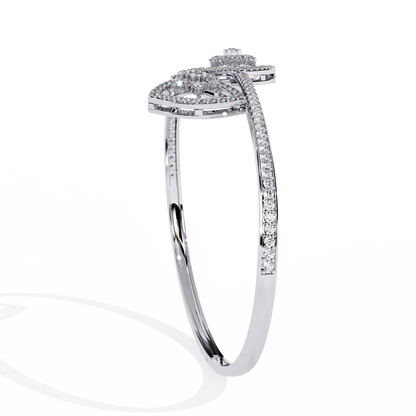 1.34 Carat Round Diamond Open Bangle Bracelet – Luxury Jewelry