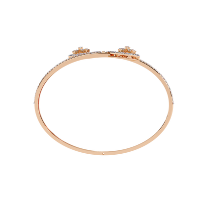 1.34 Carat Round Diamond Open Bangle Bracelet – Luxury Jewelry