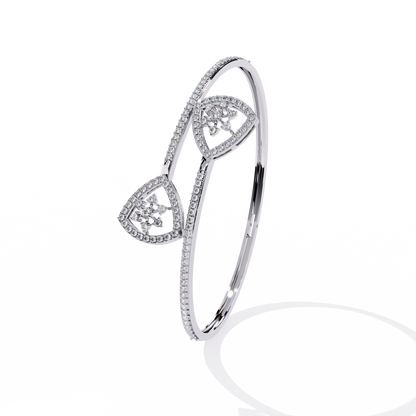 1.34 Carat Round Diamond Open Bangle Bracelet – Luxury Jewelry