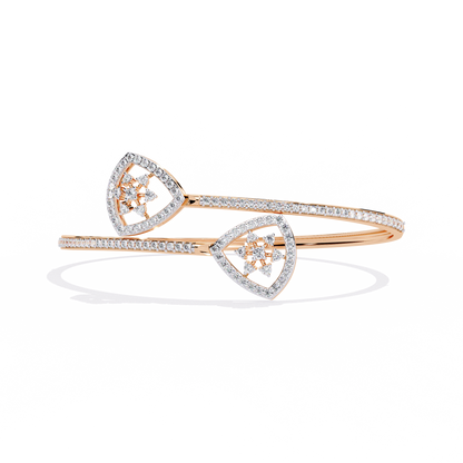 1.34 Carat Round Diamond Open Bangle Bracelet – Luxury Jewelry