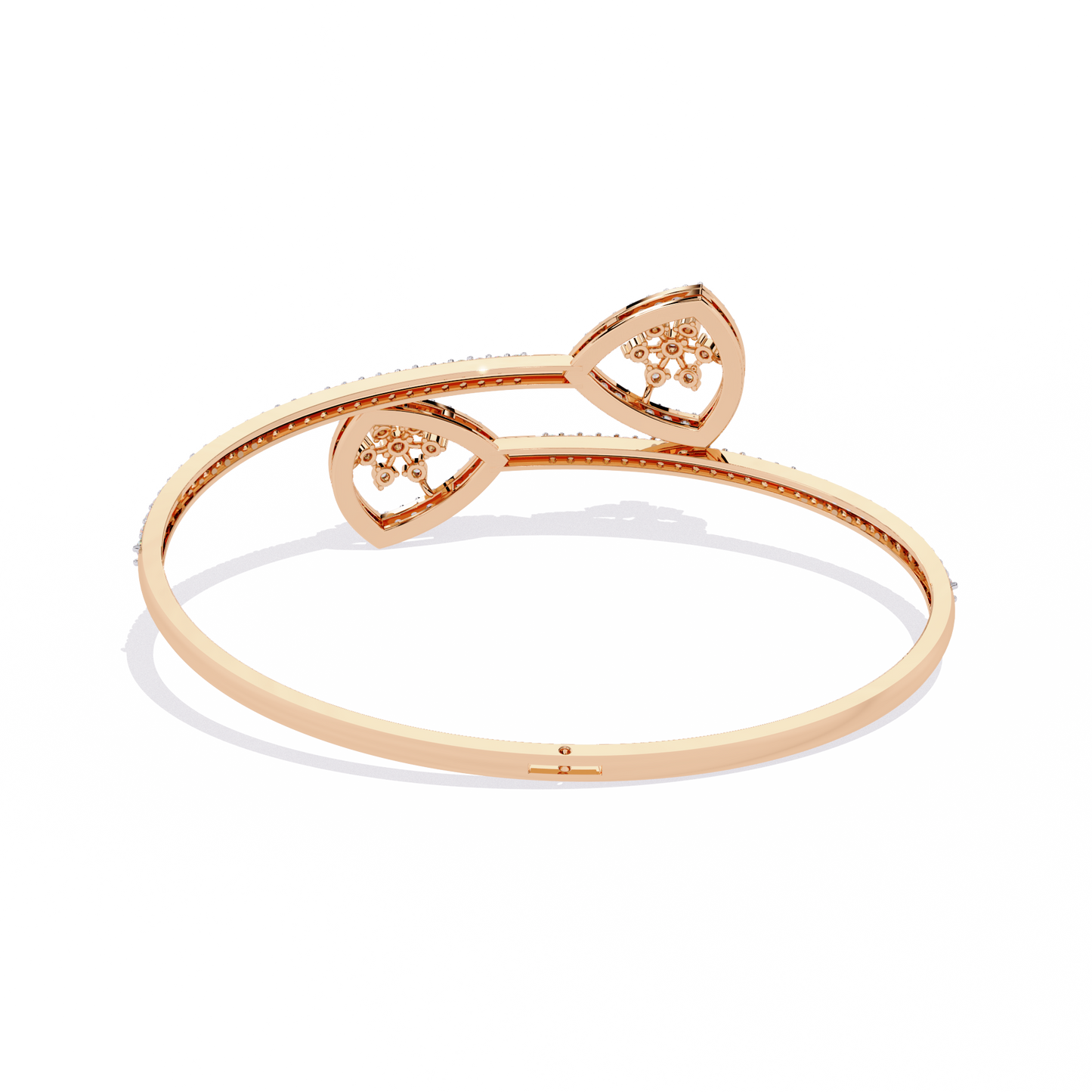 1.34 carat round diamond open bangle bracelet – luxury jewelry