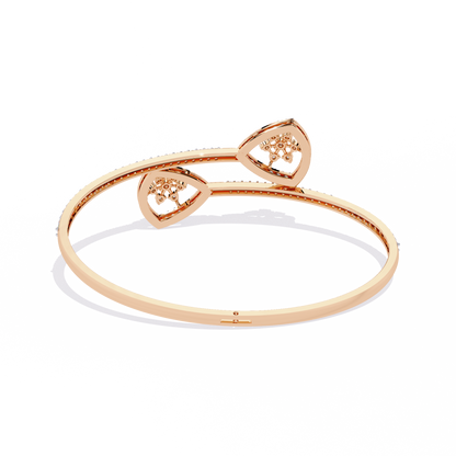 1.34 Carat Round Diamond Open Bangle Bracelet – Luxury Jewelry