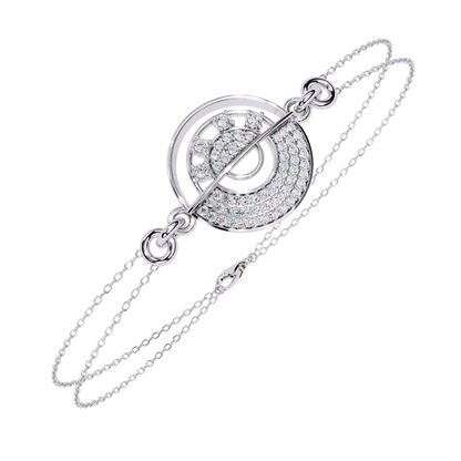 LustreLink Round Diamond Bracelet
