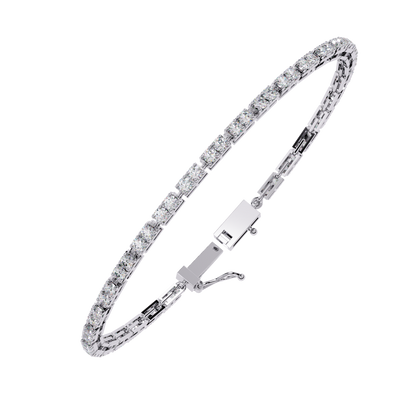 LGD  Bracelet Round Stone (2.30ct) In 14K Gold