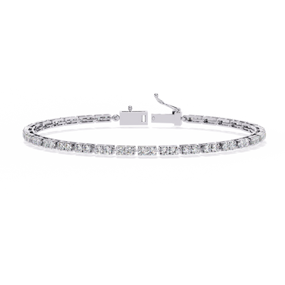 LGD  Bracelet Round Stone (2.30ct) In 14K Gold