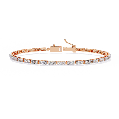 LGD  Bracelet Round Stone (2.30ct) In 14K Gold
