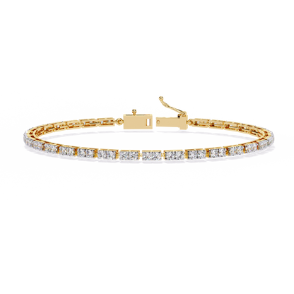 LGD  Bracelet Round Stone (2.30ct) In 14K Gold