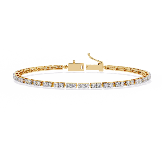 LGD  Bracelet Round Stone (2.30ct) In 14K Gold