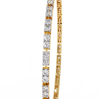 LGD  Bracelet Round Stone (2.30ct) In 14K Gold