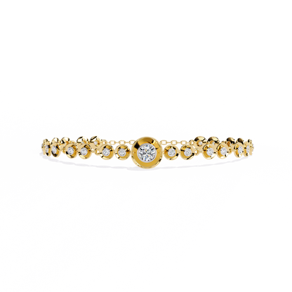 Golden Mirage Round Diamond Bracelet
