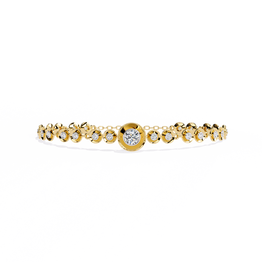 Golden Mirage Round Diamond Bracelet