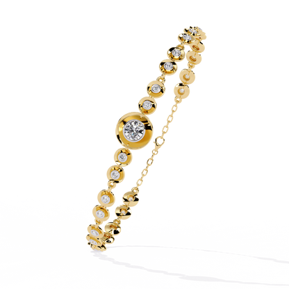 Golden Mirage Round Diamond Bracelet