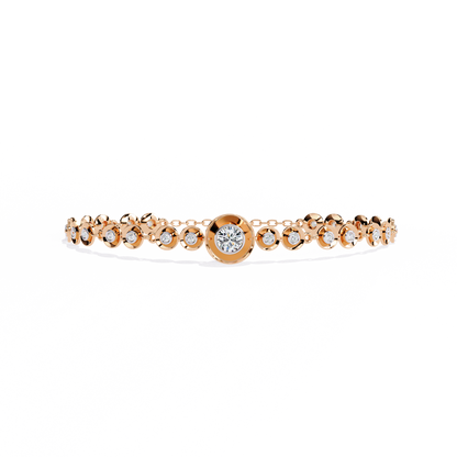 Golden Mirage Round Diamond Bracelet
