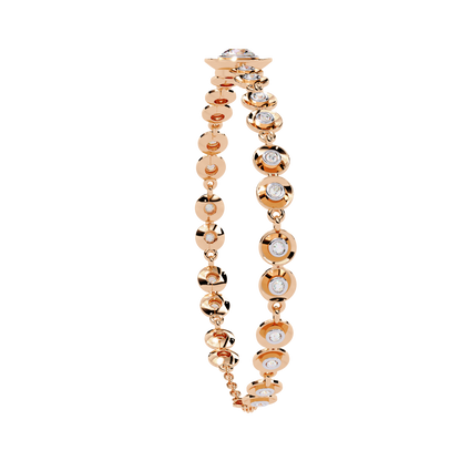 Golden Mirage Round Diamond Bracelet