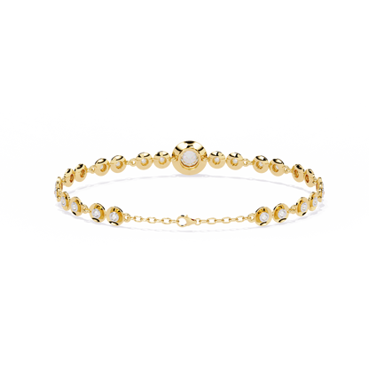 Golden Mirage Round Diamond Bracelet