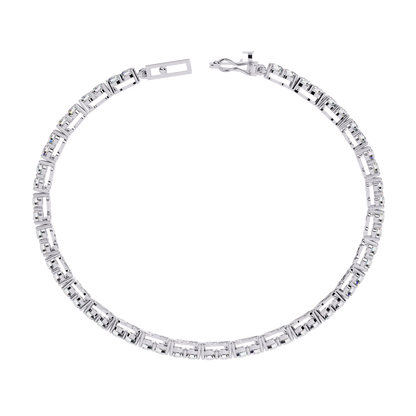 LGD  Bracelet Round Stone (4.05ct) In 14K Gold