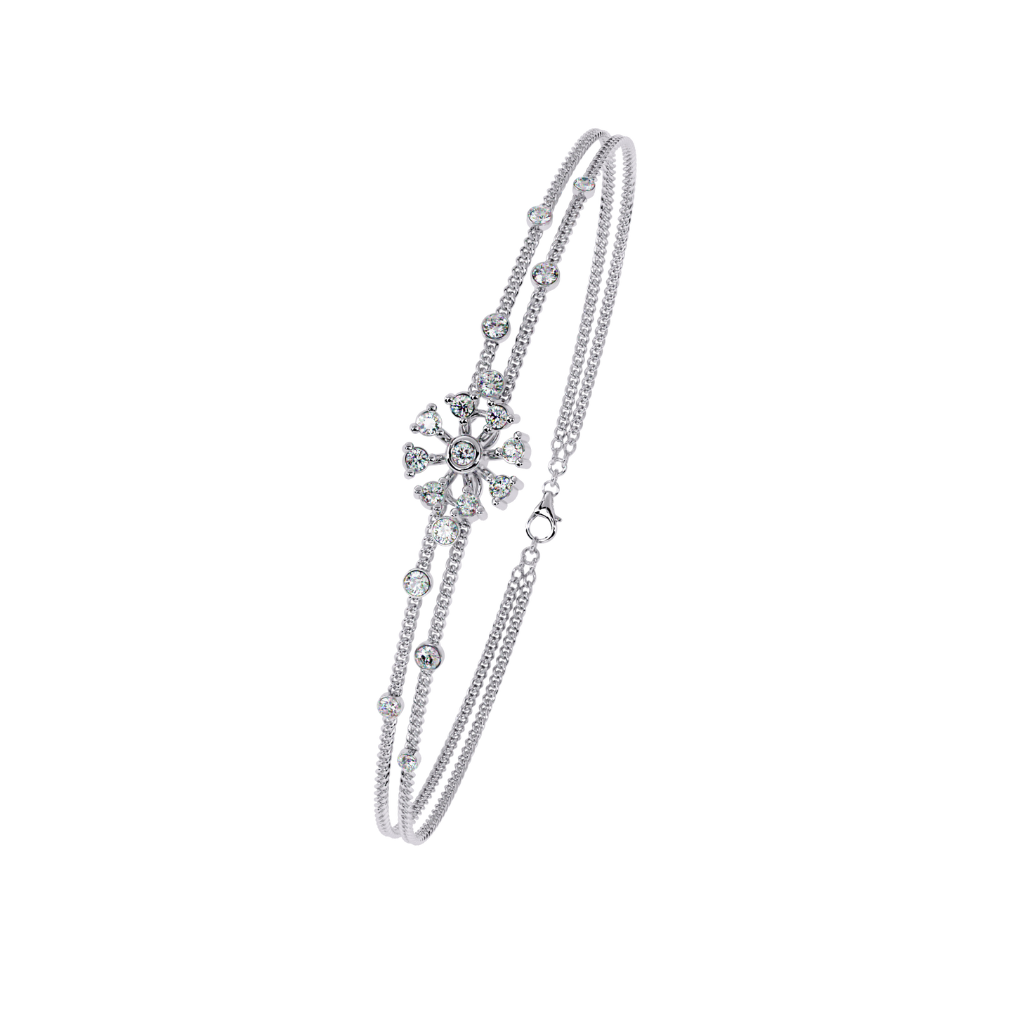 lumin round diamond bracelet