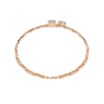 LGD  Bracelet Round Stone (2.22ct) In 14K Gold