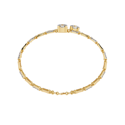 LGD  Bracelet Round Stone (2.22ct) In 14K Gold