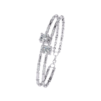 LGD  Bracelet Round Stone (2.22ct) In 14K Gold
