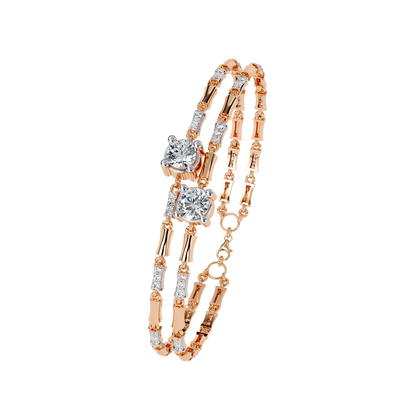 LGD  Bracelet Round Stone (2.22ct) In 14K Gold