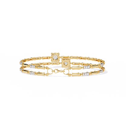 LGD  Bracelet Round Stone (2.22ct) In 14K Gold
