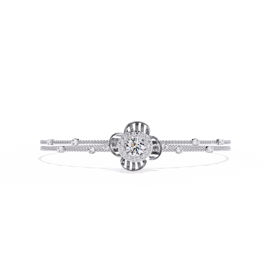 LEAF PATTERN DIAMOND BRACELET