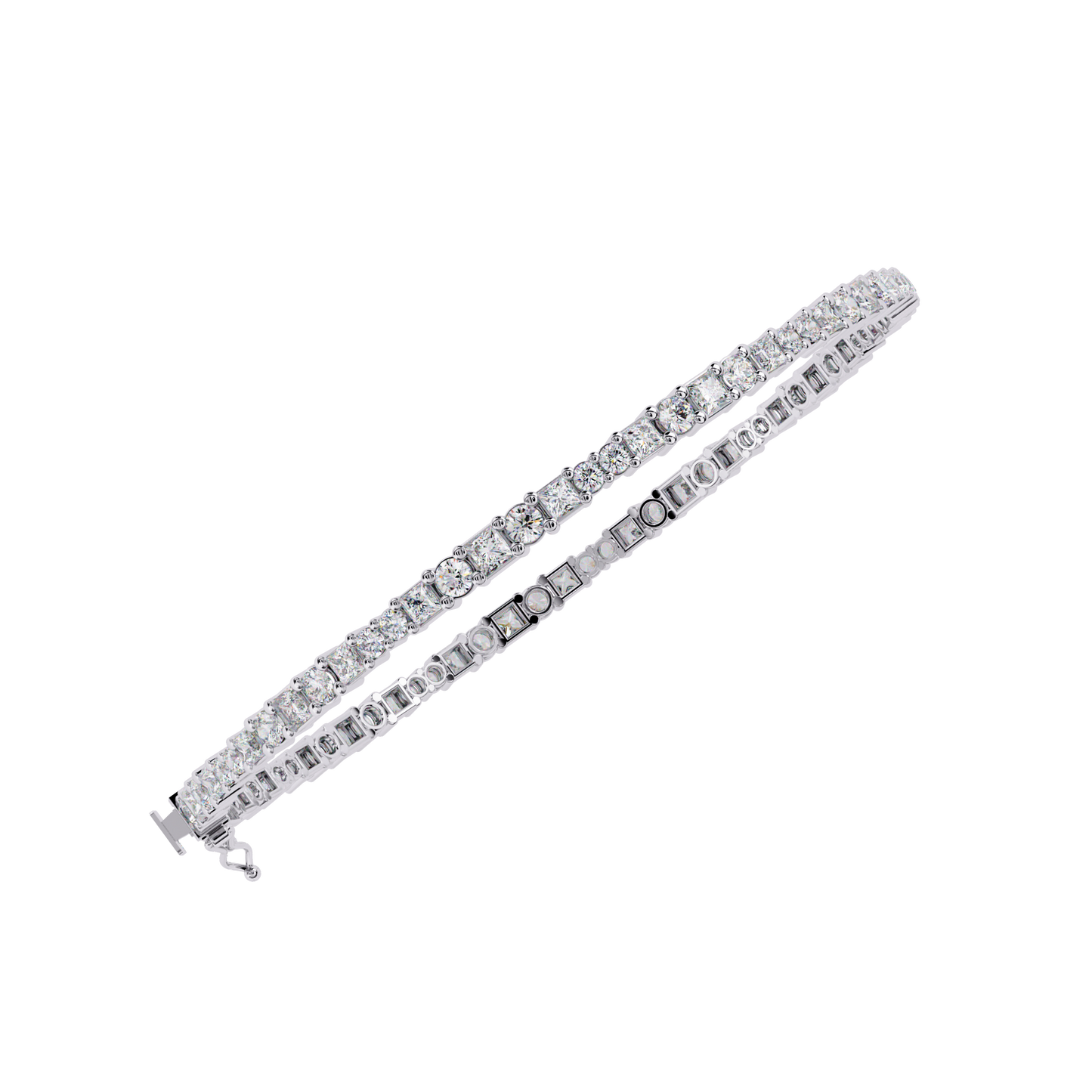 lgd bracelet princess stone (2.06ct) in 14k gold