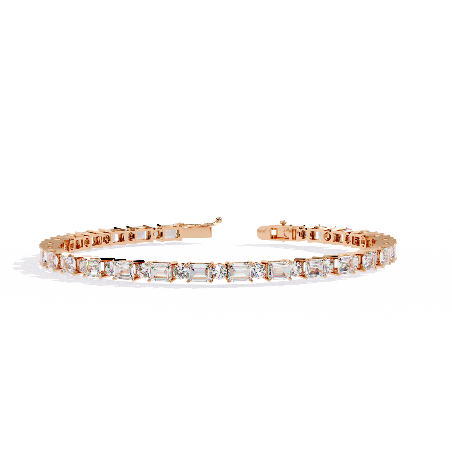 lgd bracelet round stone (5.10ct) in 14k gold