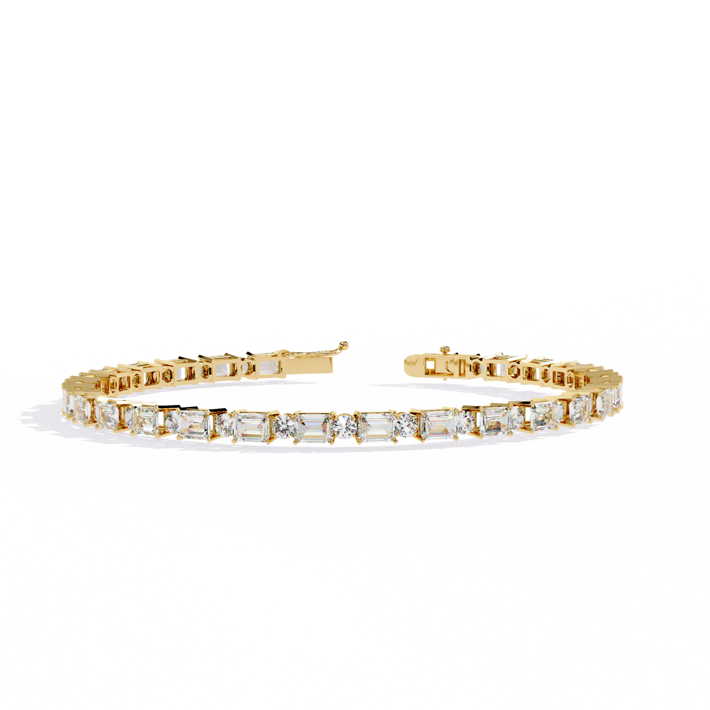 lgd bracelet round stone (5.10ct) in 14k gold