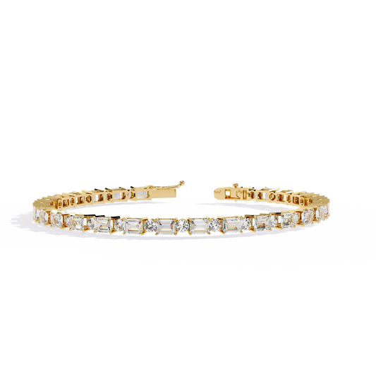 Glimmerine Emerald Diamond Bracelet