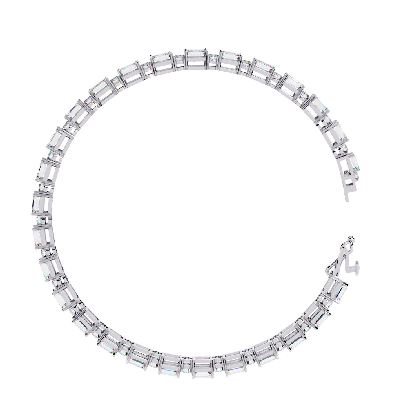 lgd bracelet round stone (5.10ct) in 14k gold