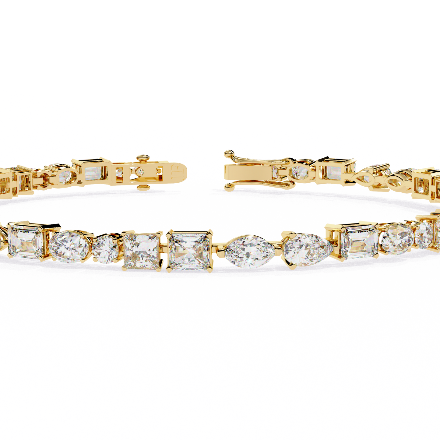 lgd bracelet round stone (4.51ct) in 14k gold