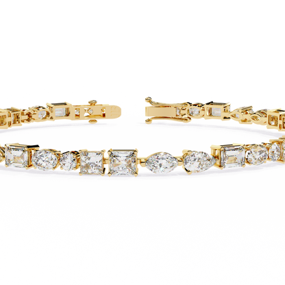 LGD Bracelet Round Stone (4.51ct) In 14K Gold