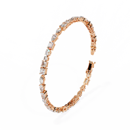 LGD Bracelet Round Stone (4.51ct) In 14K Gold