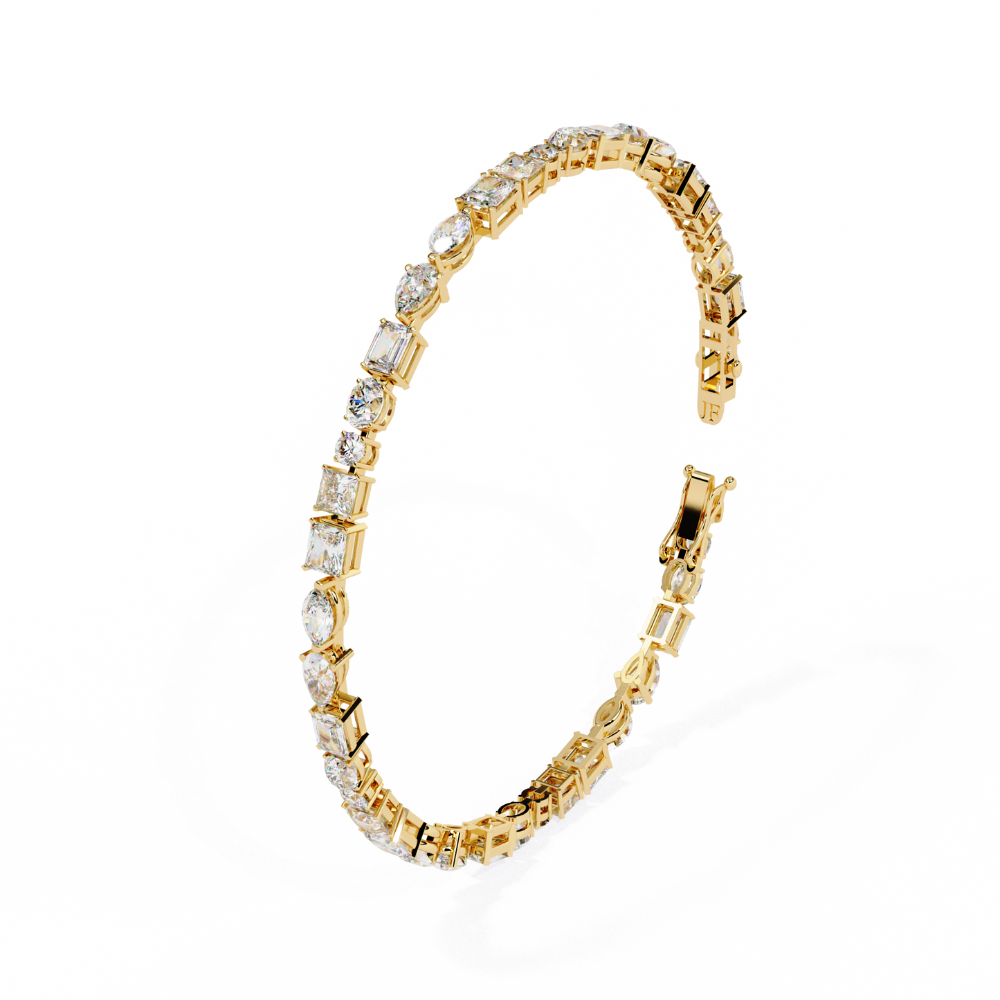 lgd bracelet round stone (4.51ct) in 14k gold