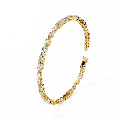 LGD Bracelet Round Stone (4.51ct) In 14K Gold