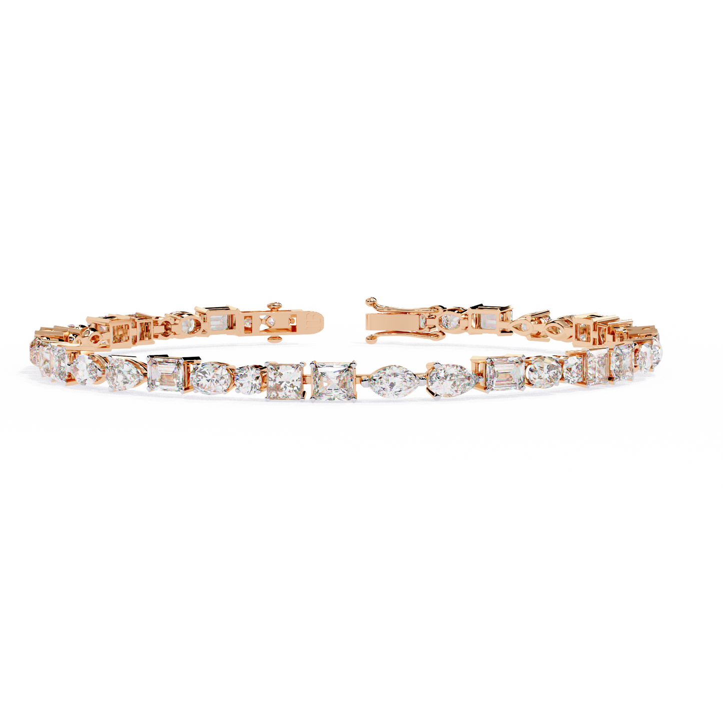 lgd bracelet round stone (4.51ct) in 14k gold