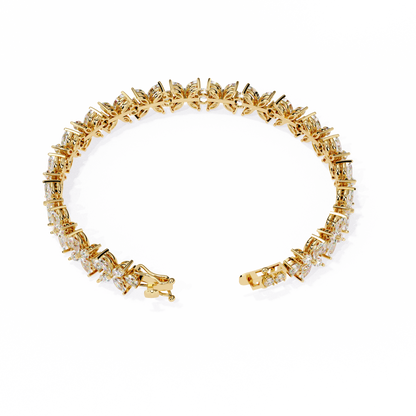LGD Bracelet Round Stone (6.34ct ) In 14K Gold
