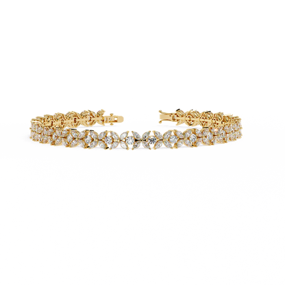 LGD Bracelet Round Stone (6.34ct ) In 14K Gold