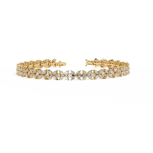 LGD Bracelet Round Stone (6.34ct ) In 14K Gold