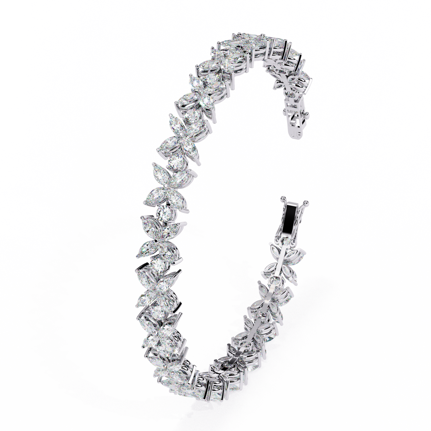 lgd bracelet round stone (6.34ct ) in 14k gold