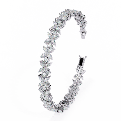 LGD Bracelet Round Stone (6.34ct ) In 14K Gold