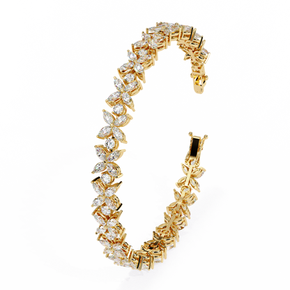 LGD Bracelet Round Stone (6.34ct ) In 14K Gold