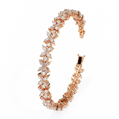 LGD Bracelet Round Stone (6.34ct ) In 14K Gold