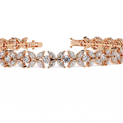 LGD Bracelet Round Stone (6.34ct ) In 14K Gold