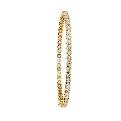 LGD Bracelet Round  Stone (2.61ct ) In 14K Gold