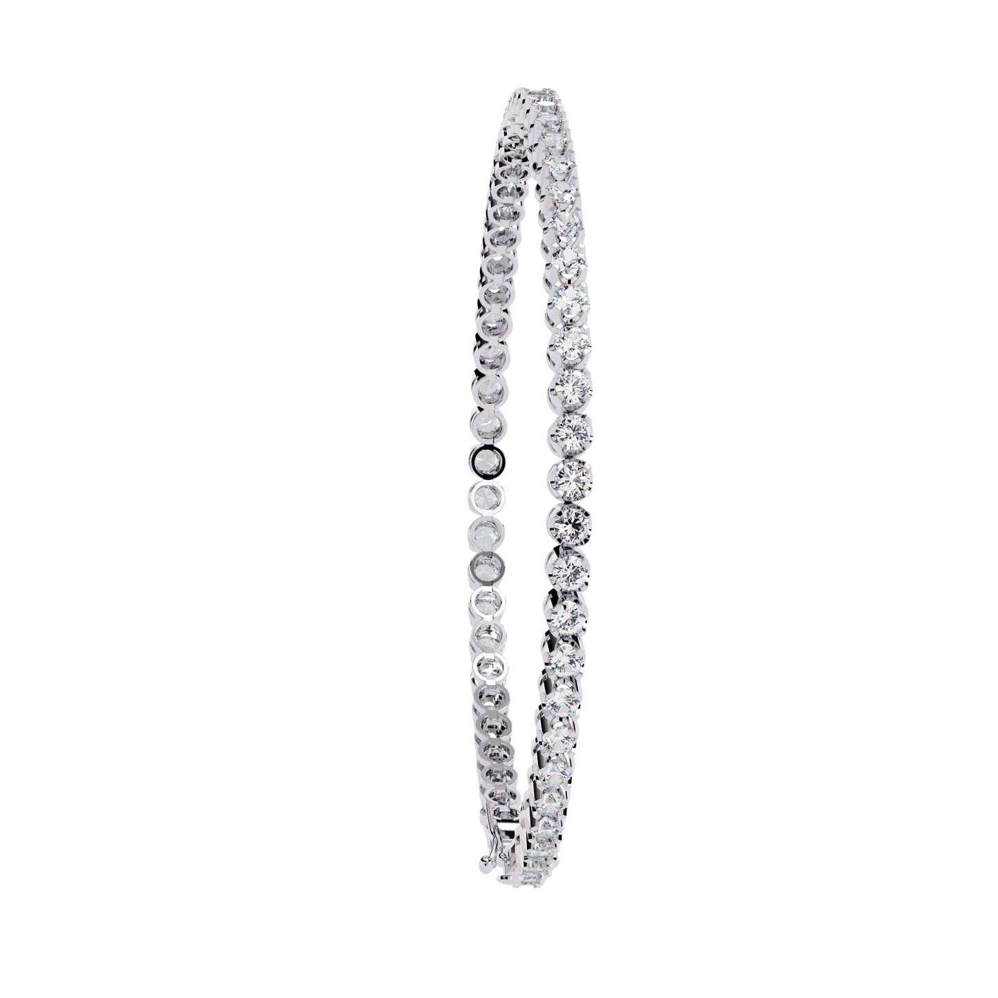 lgd bracelet round  stone (2.61ct ) in 14k gold
