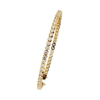LGD Bracelet Round  Stone (2.61ct ) In 14K Gold