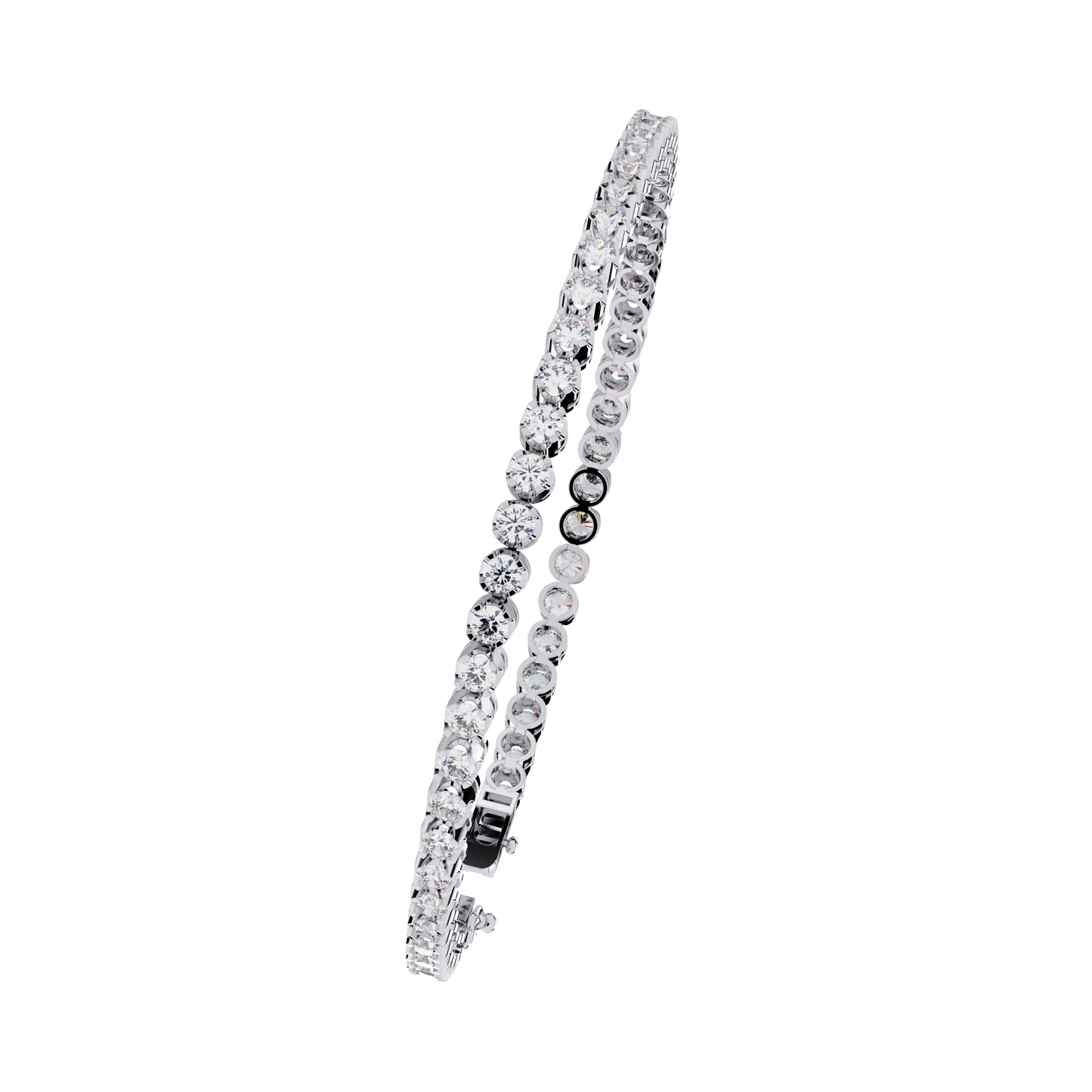 lgd bracelet round  stone (2.61ct ) in 14k gold